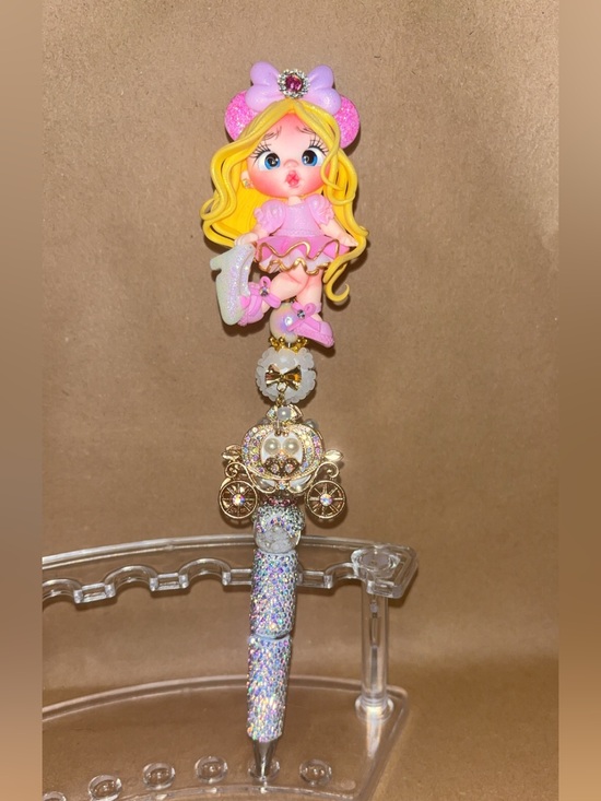 Other - Pink Princess Carriage Decorative Pen - Cute Doll Topper